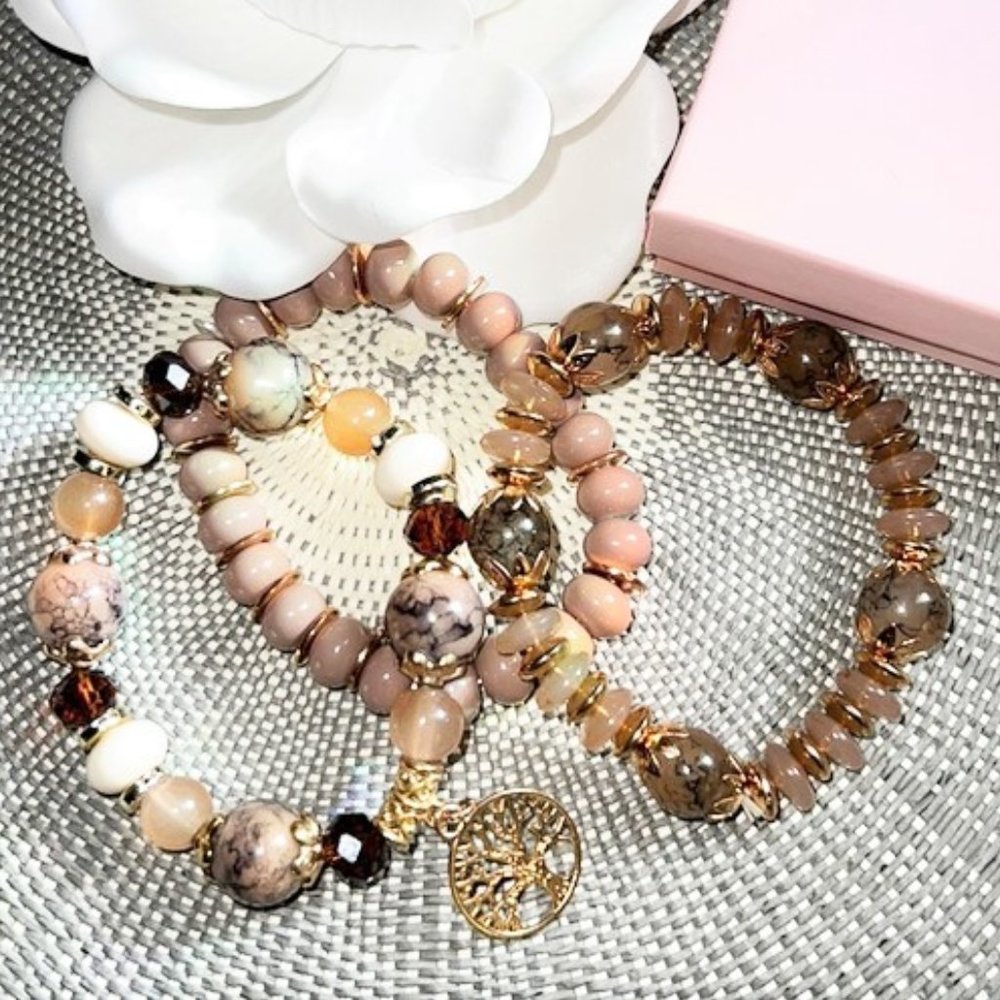 ✨Beaded Stackable Bracelet Set | Hand Assembled✨ - Picture 6 of 6